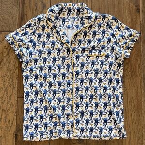 Roller Rabbit Limited Addition Lovely Monkey Pajama Top